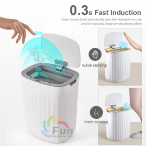 Smart Trash Can With Lid — Automatic Sensor Bin For Home — Image 3
