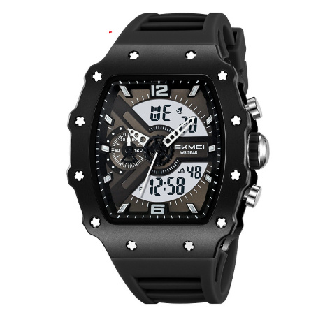 Multifunctional Men’s Watch with Dual Displays | Barrel‑shaped Sports Watch - Image 3