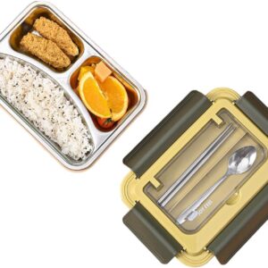 Stainless Steel Bento Box — 3-Compartment, Leak Proof Lunch — Image 2