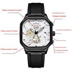 Men Waterproof Quartz Watch — Luminous Dial Stainless Steel — Image 5
