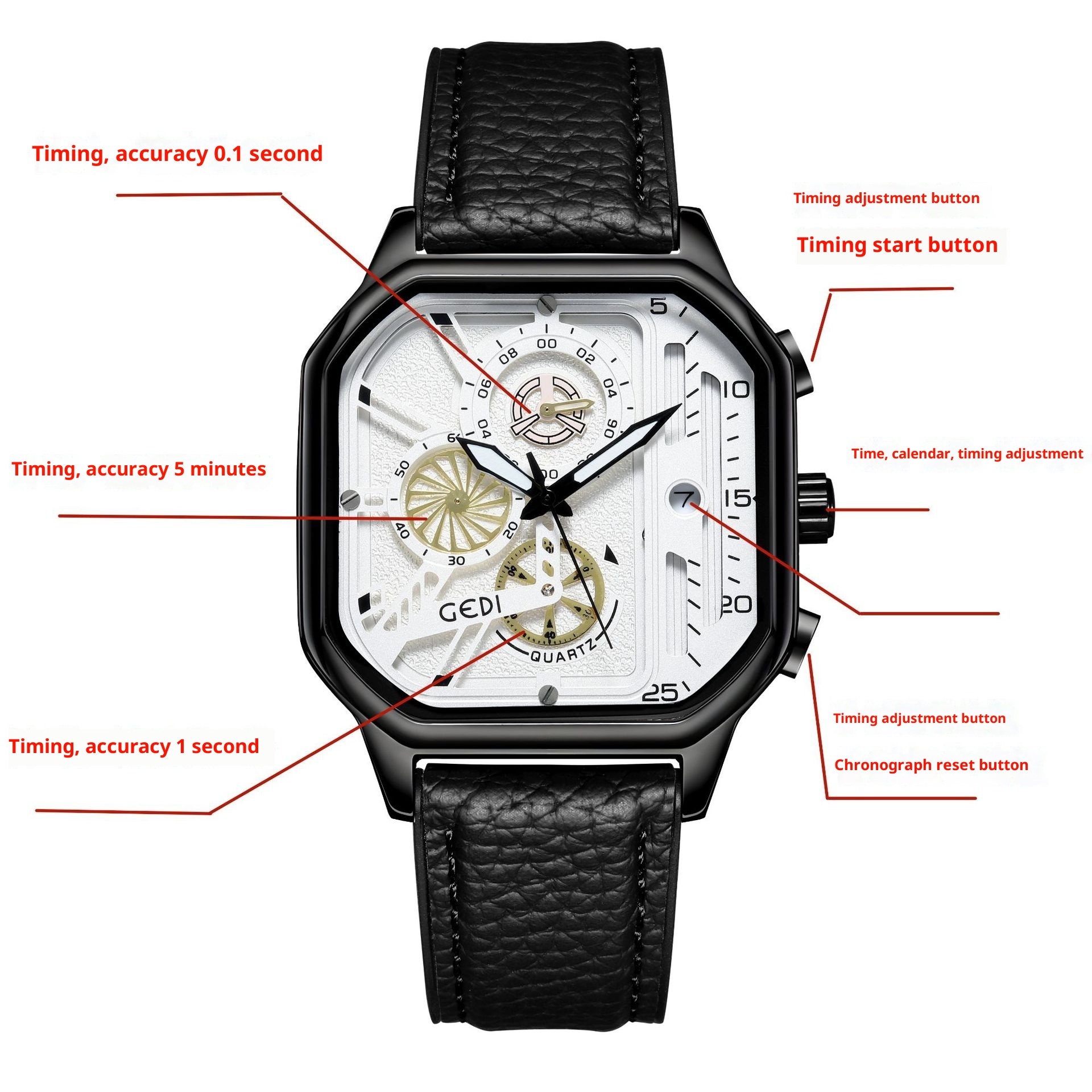 Men’s Waterproof Quartz Watch Luminous | Stainless Steel Quartz Men’s Watch - Image 5