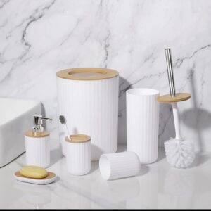 Bathroom accessories set 6 pieces with soap dispenser and holders