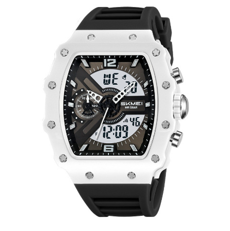 Multifunctional Men’s Watch with Dual Displays | Barrel‑shaped Sports Watch - Image 2