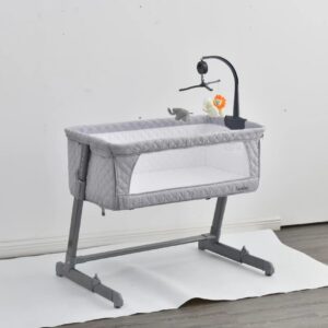 Adjustable Bedside Bassinet — 5-Position Height, Safe Baby Sleep — Image 5