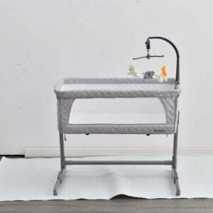 Adjustable Bedside Bassinet — 5-Position Height, Safe Baby Sleep — Image 4