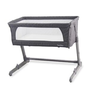 Adjustable Bedside Bassinet — 5-Position Height, Safe Baby Sleep — Image 3