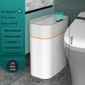 Smart Trash Can With Lid — Automatic Sensor Bin For Home — Image 7