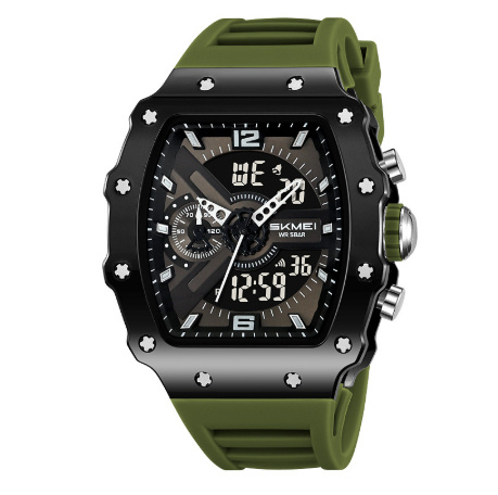Multifunctional Men’s Watch with Dual Displays | Barrel‑shaped Sports Watch - Image 6